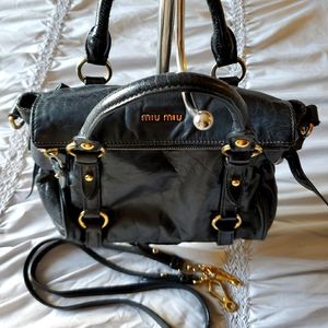Miu Miu Vitello Lux Mini Bow Bag
